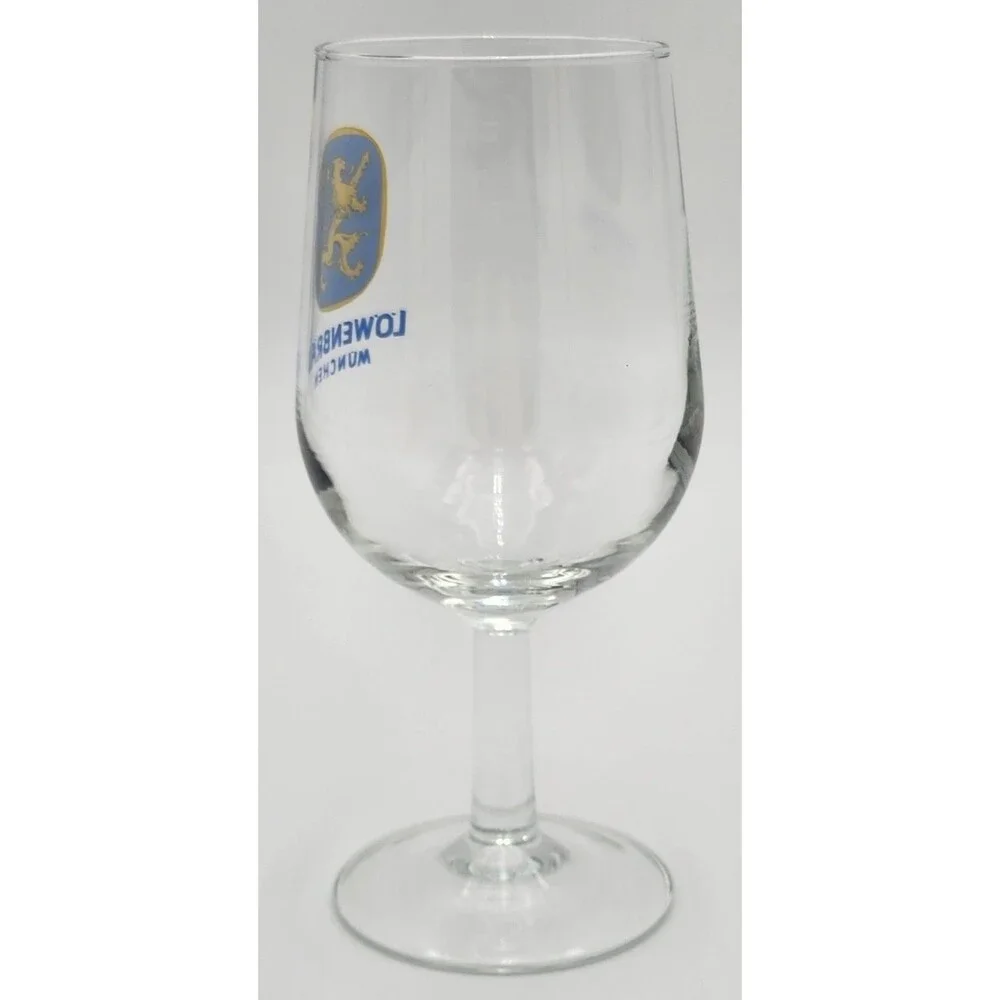 Lowenbrau Munch Stemmed Beer Tulip Glass ~ VTG